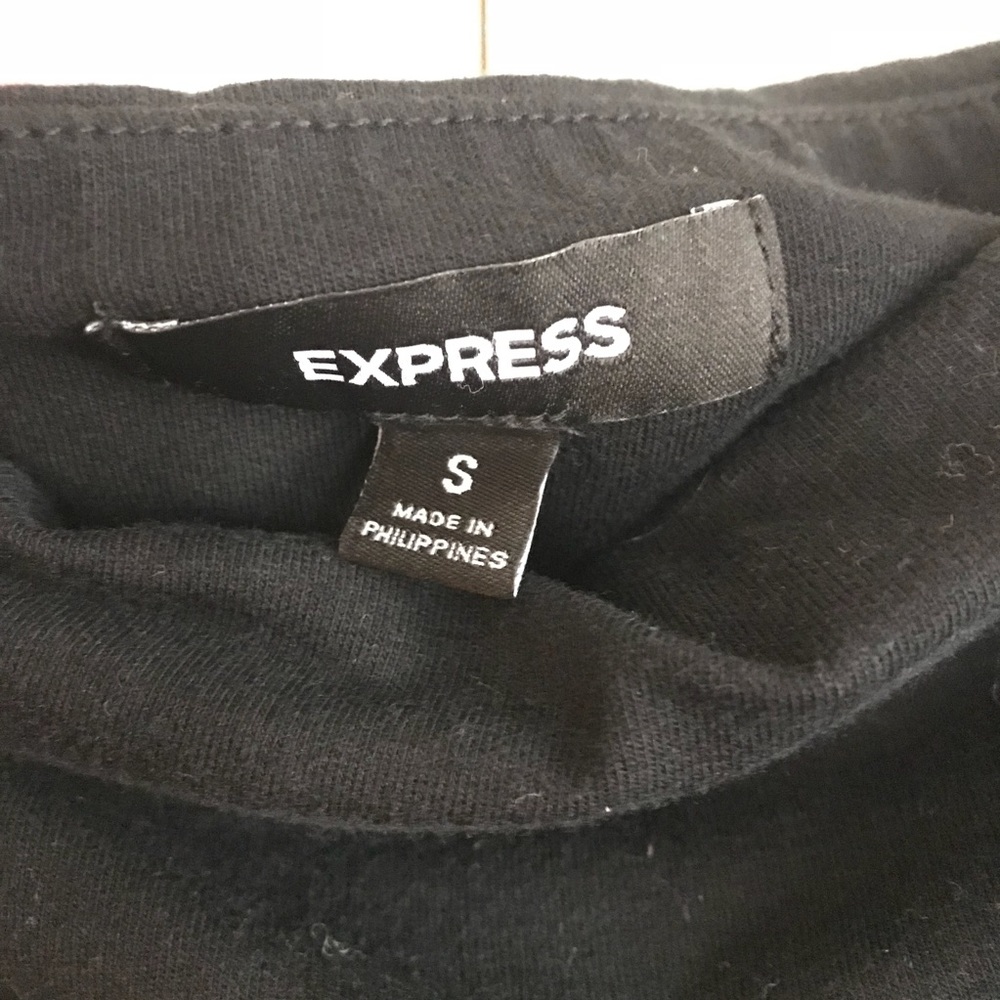 EXPRESS Tiered Strapless Dress - Black, Size Small - Picture 6 of 6